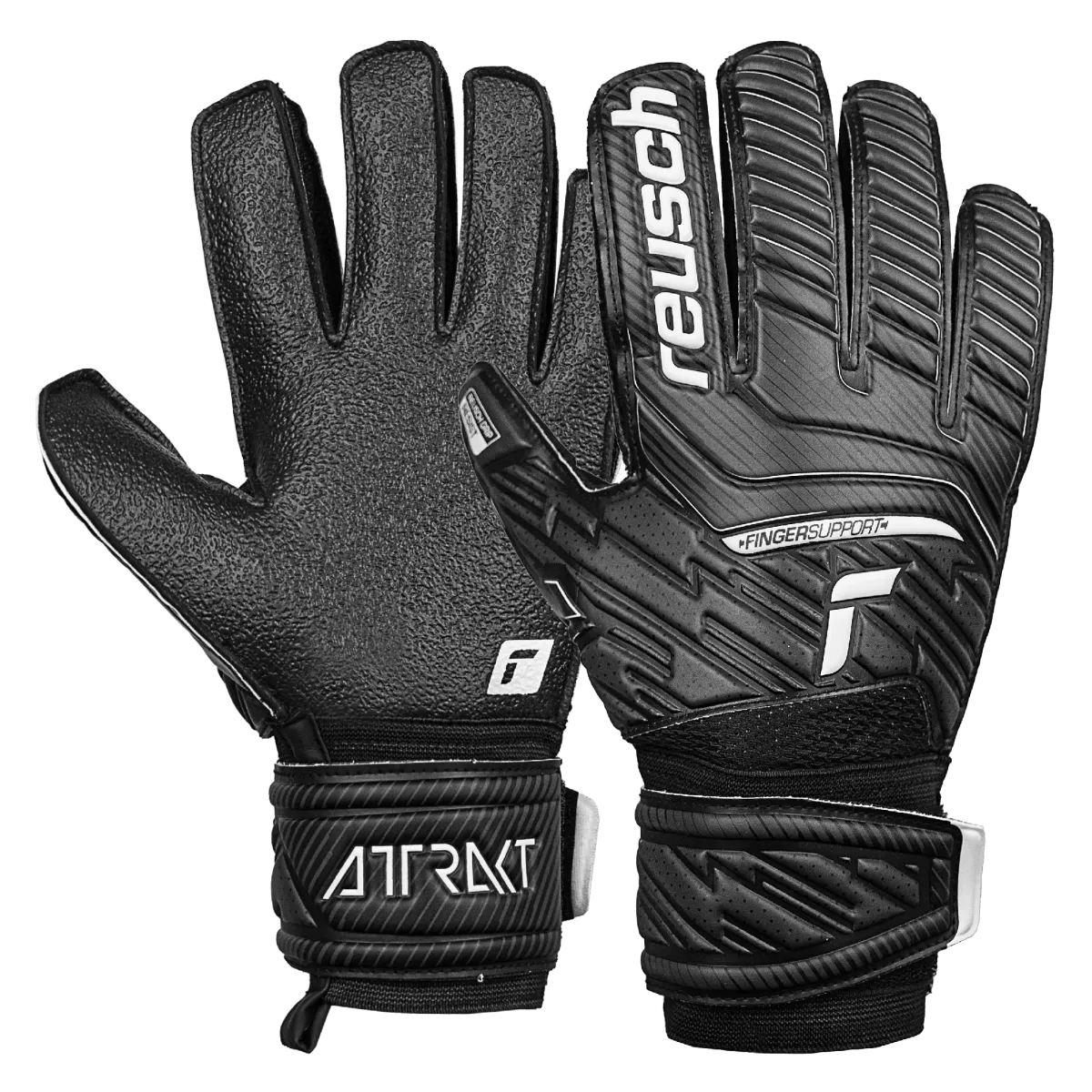 Reusch Attrakt Resist Finger Support - Black (Pair)