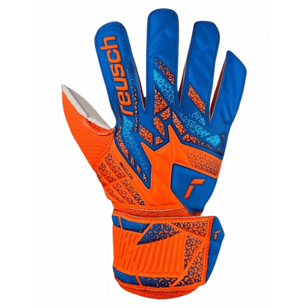 Reusch Attrakt Solid Goalkeeper Gloves Shocking Orange/Blue (Single - Outer)