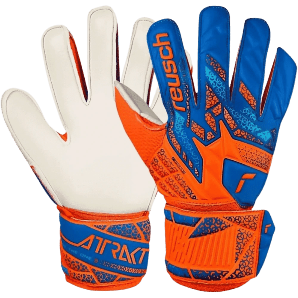 Reusch Attrakt Solid Goalkeeper Gloves Shocking Orange/Blue (Pair)
