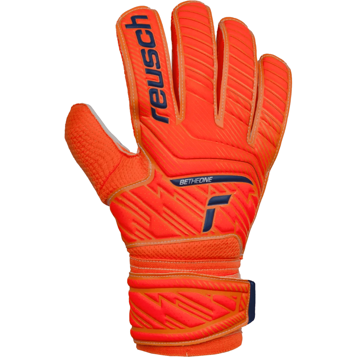 Reusch Attrakt Solid Goalkeeper Gloves - Orange-Blue (Single - Outer)