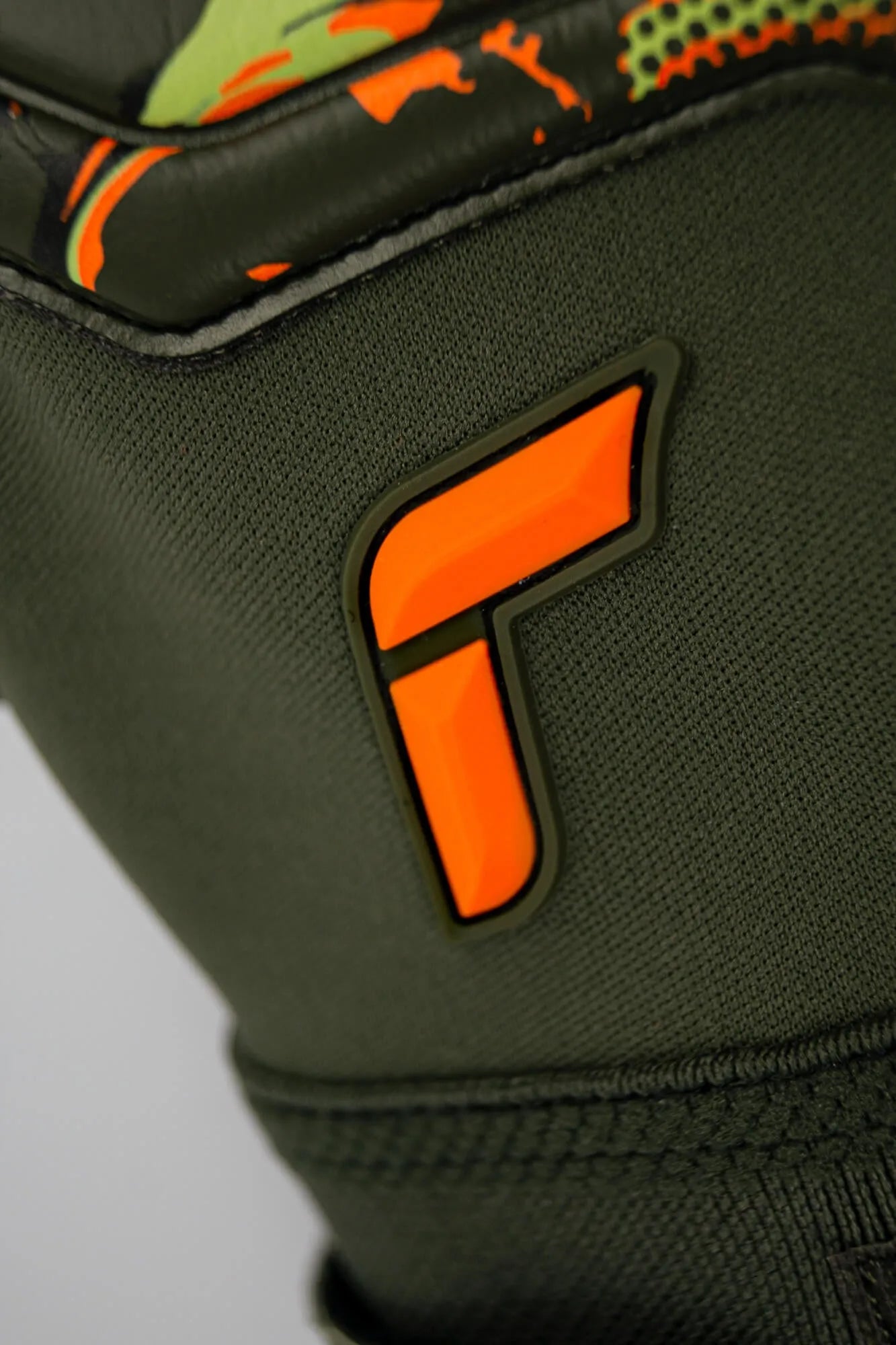 Reusch FG Fusion Ortho Goaliator Goalkeeper Gloves - Green-Black-Orange (Detail 2)