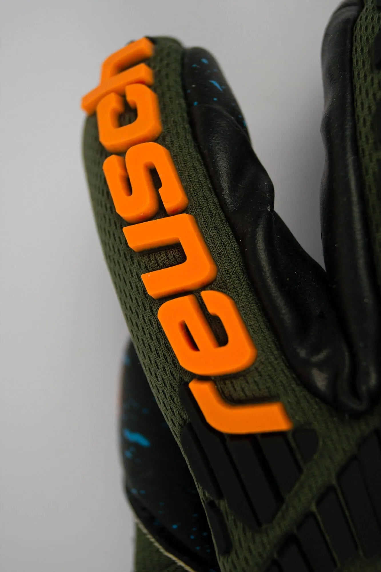 Reusch FG Fusion Ortho Goaliator Goalkeeper Gloves - Green-Black-Orange (Detail 5)