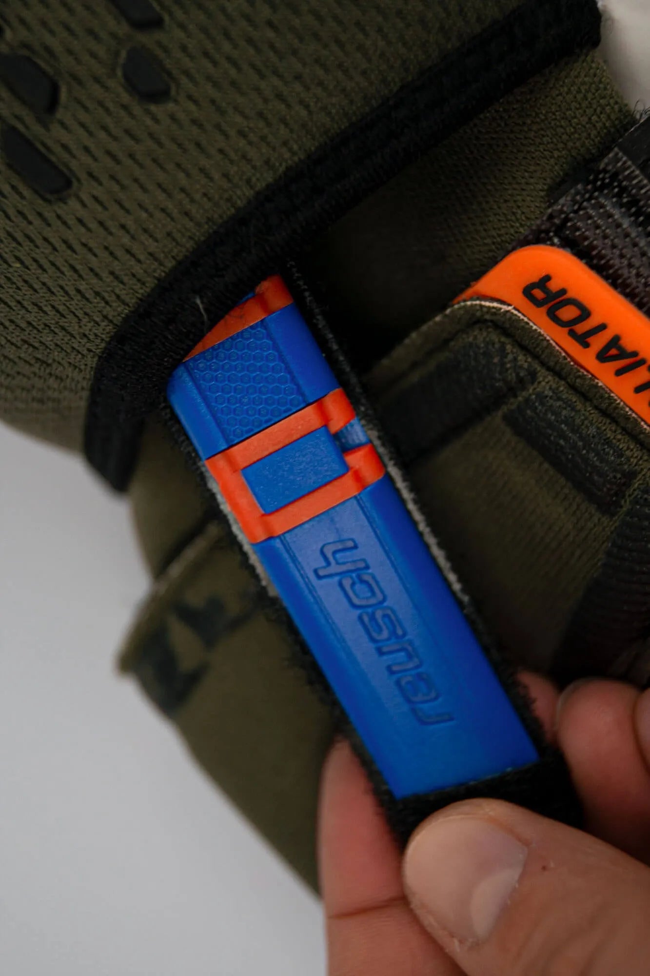 Reusch FG Fusion Ortho Goaliator Goalkeeper Gloves - Green-Black-Orange (Detail 4)