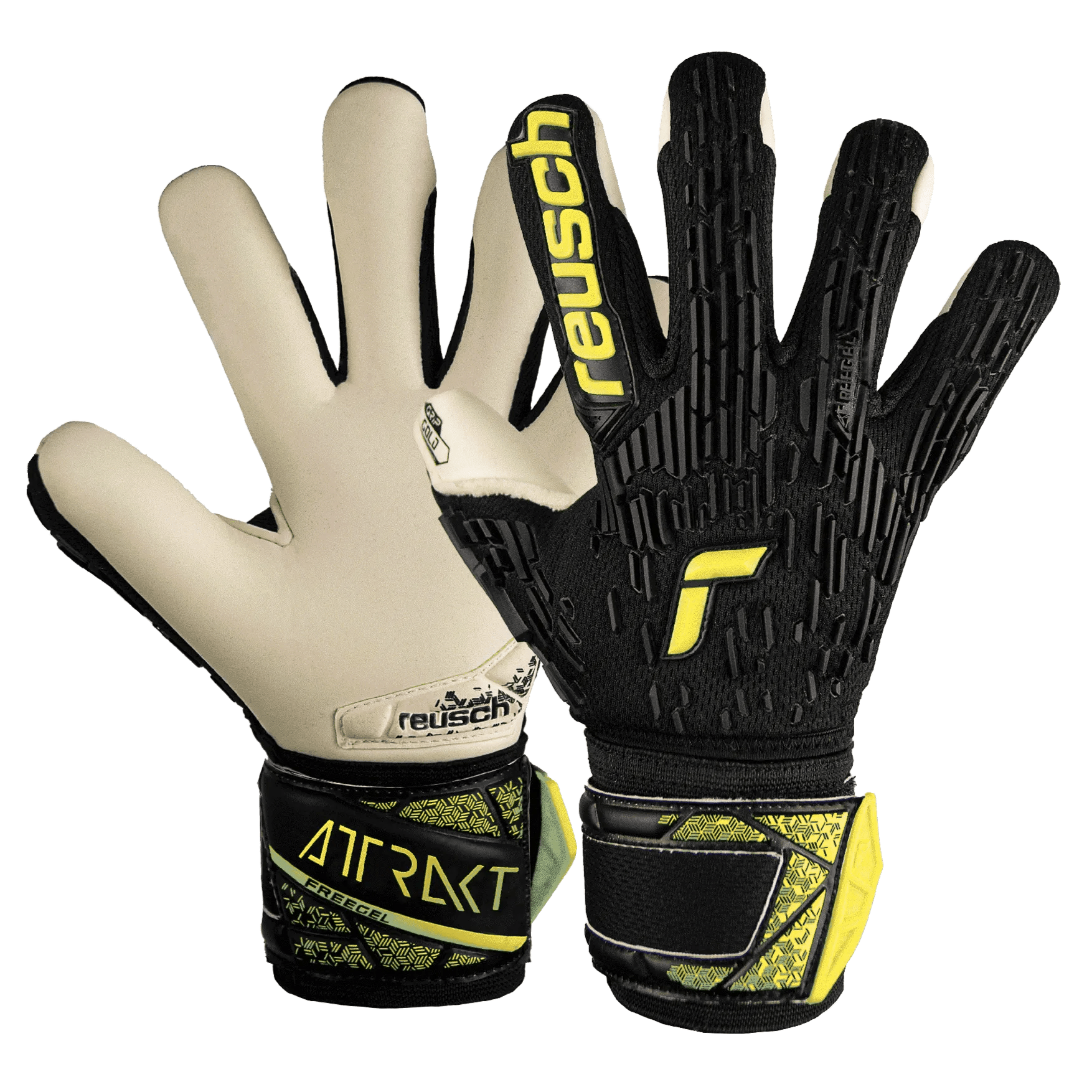 Reusch JR Attrakt Freegel Gold FS Goalkeeper Gloves (Set)