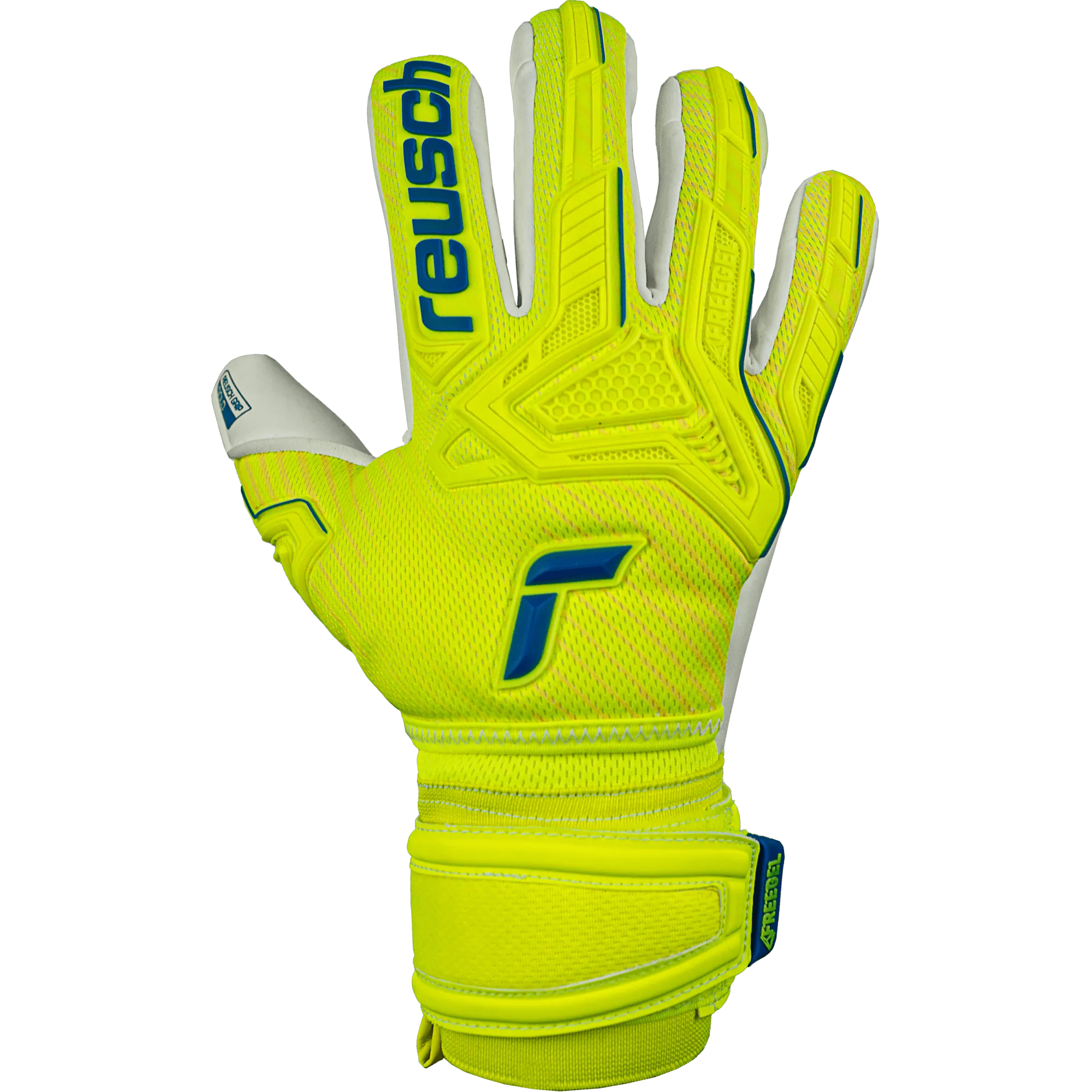Reusch JR Attrakt Freegel Gold FS - Volt-Blue-White (Single - Outer)