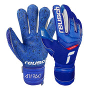 Reusch JR Attrakt Fusion Finger Support Guardian Goalkeeper Gloves - Royal-White (Pair)
