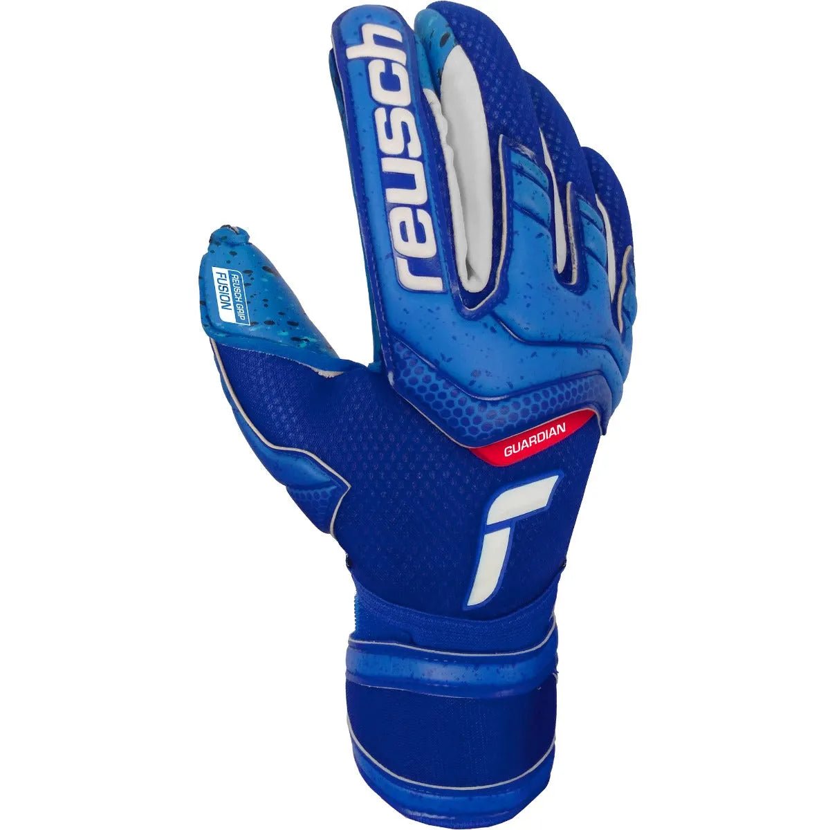 Reusch JR Attrakt Fusion Finger Support Guardian Goalkeeper Gloves - Royal-White (Single - Outer)
