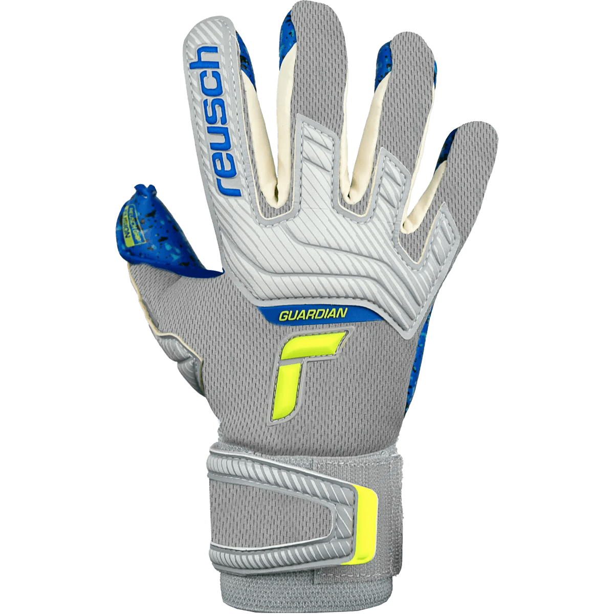 Reusch JR Attrakt Fusion FS Guardian - Grey-Yellow-Blue (Single - Outer)