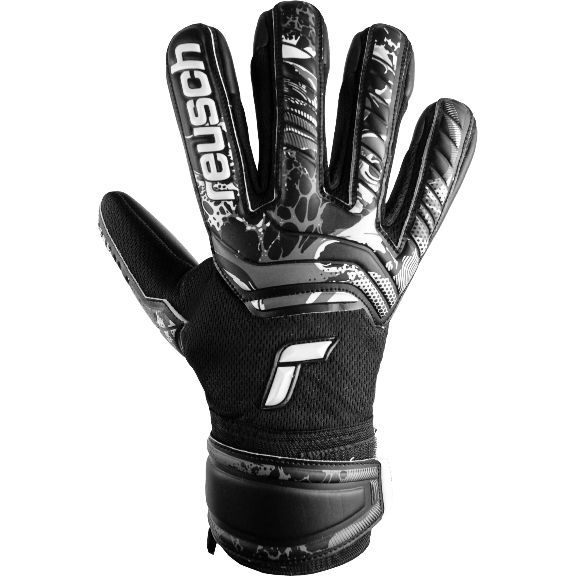Reusch JR Attrakt Infinity FS Goalkeeper Gloves Black (Single - Outer)