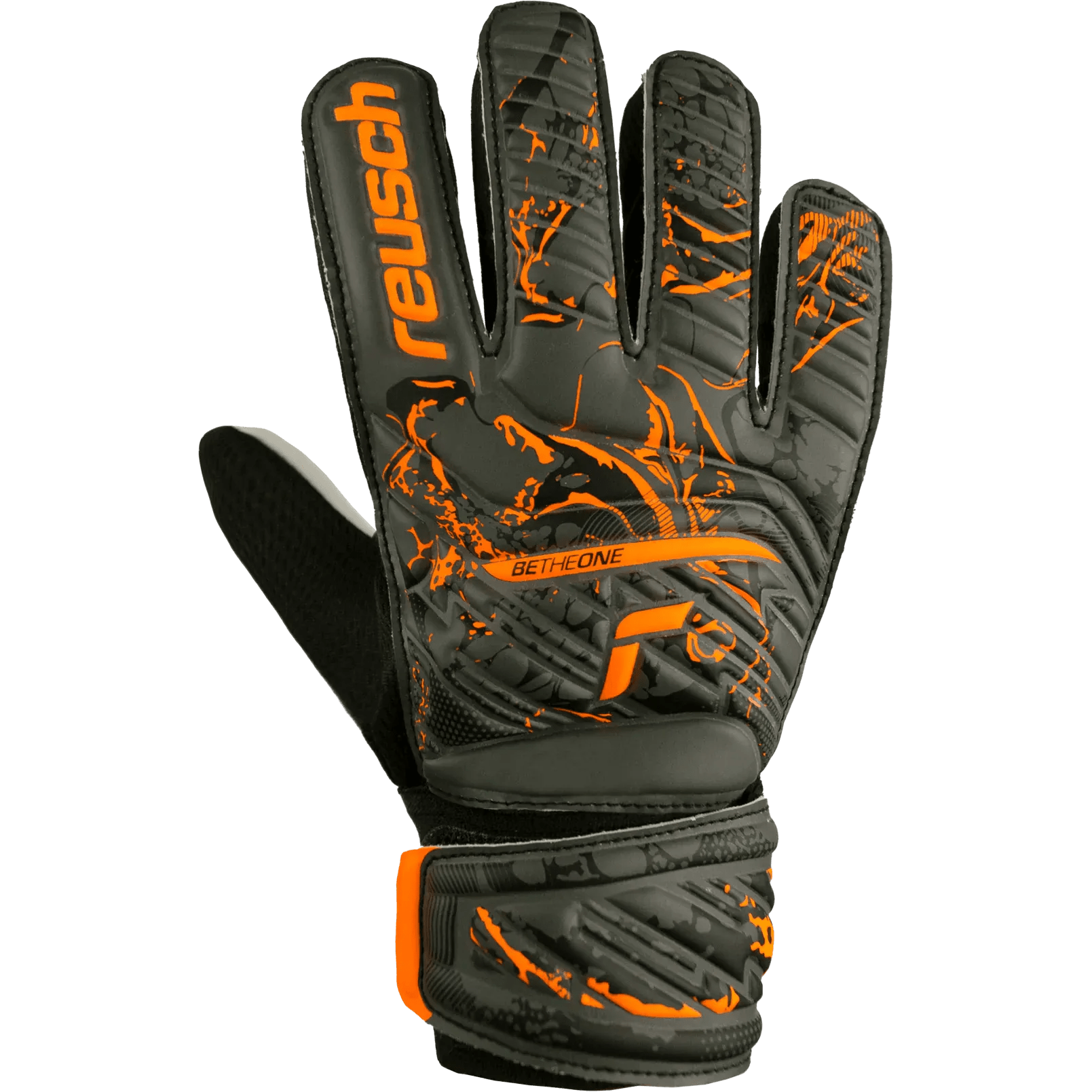 Reusch  JR Attrakt Starter Solid Goalkeeper Gloves - Desert Green-Orange (Single - Outer)