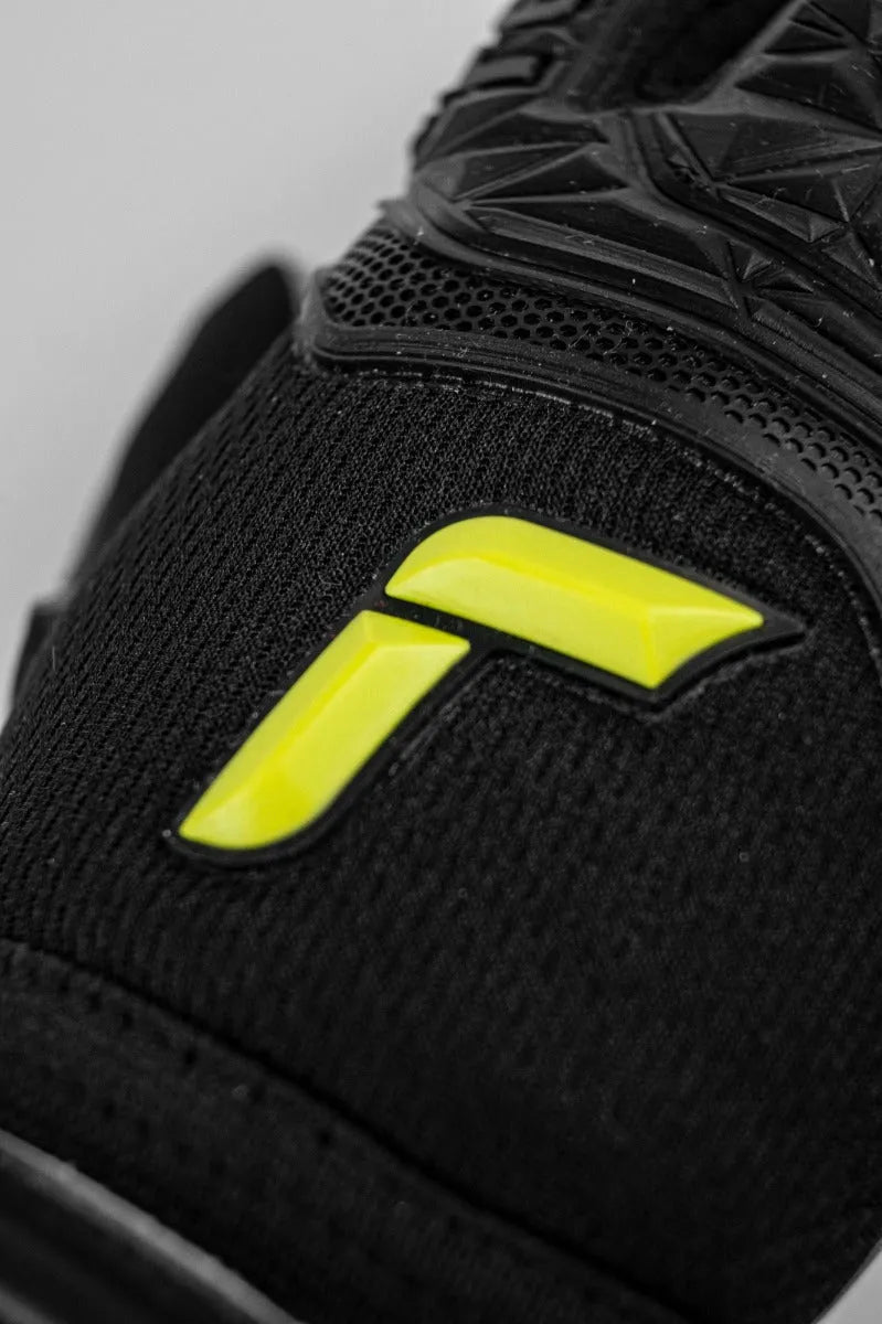 Reusch JR Freegel Silver FingerSave Goalkeeper Gloves - Black-Lime Green (Detail 5)