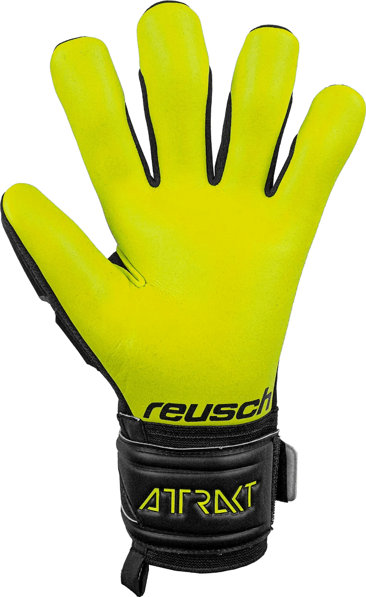 Reusch JR Freegel Silver FingerSave Goalkeeper Gloves - Black-Lime Green (Single - Inner)