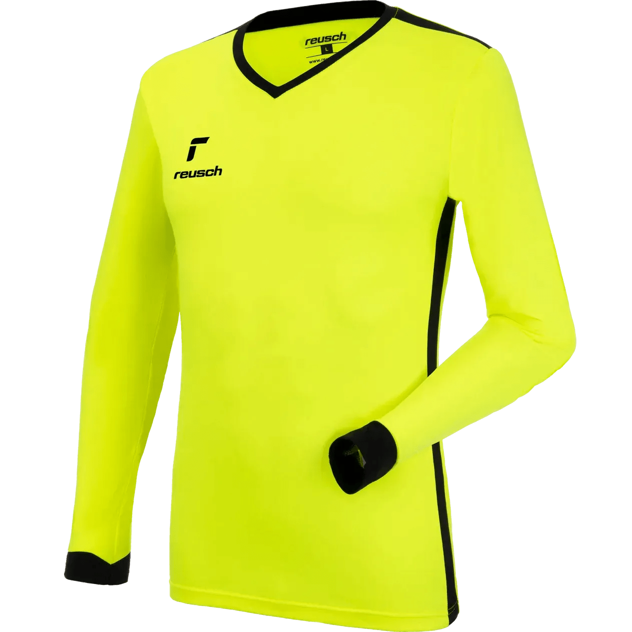 Reusch Match Long-Sleeve Padded Goalkeeper Jersey Yellow-Black (Front)