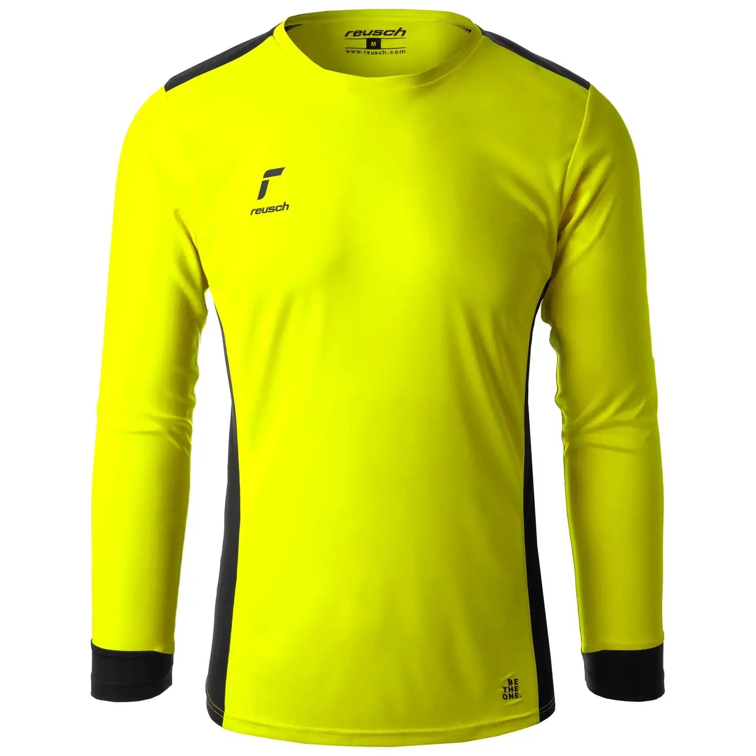 Reusch Men's Match Long-Sleeve Padded Goalkeeper Soccer Jersey Safety Yellow/Black (Front)