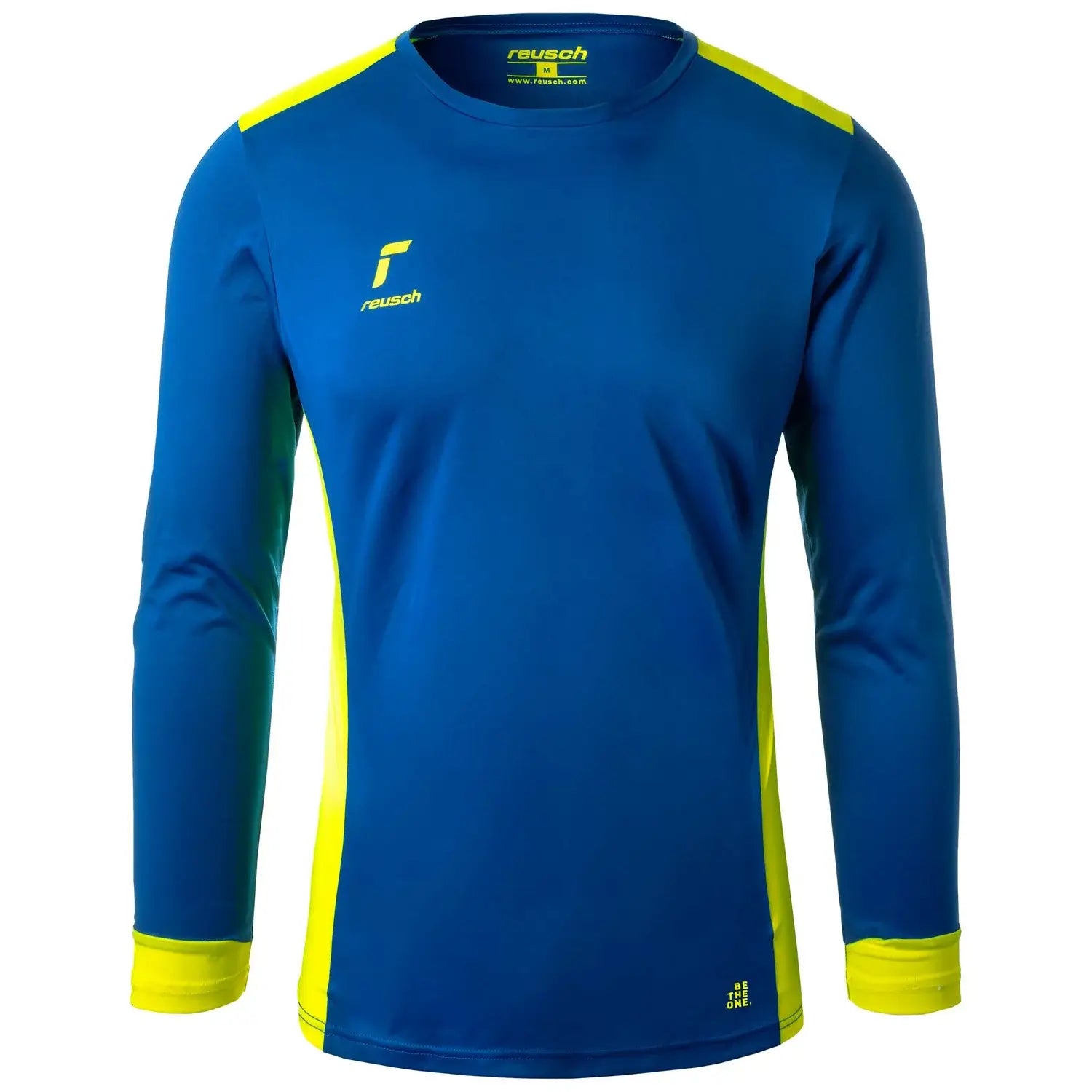 Reusch Men's Match Long-Sleeve Padded Goalkeeper Soccer Jersey Brilliant Blue/Safety Yellow (Front)