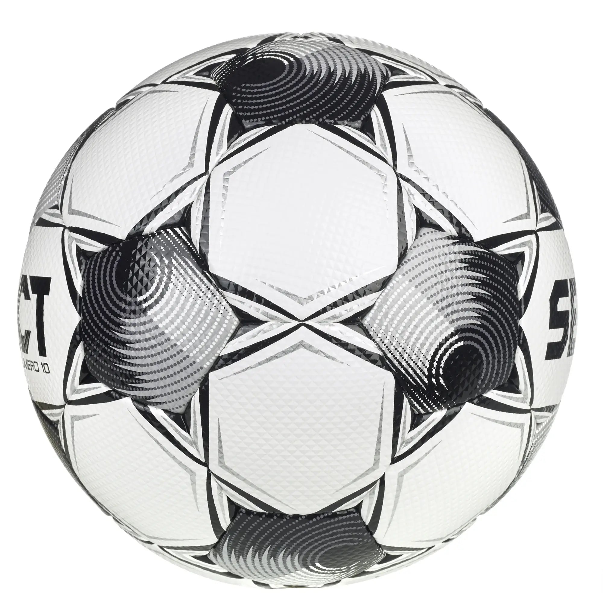 Select v25 Numero 10 NFHS Soccer Ball - White-Black (Side 1)
