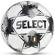 Select v25 Numero 10 NFHS Soccer Ball - White-Black (Front)
