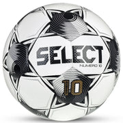 Select v25 Numero 10 Soccer Ball - White-Black-Silver Size 4 (10 Ball & Bag Bundle)