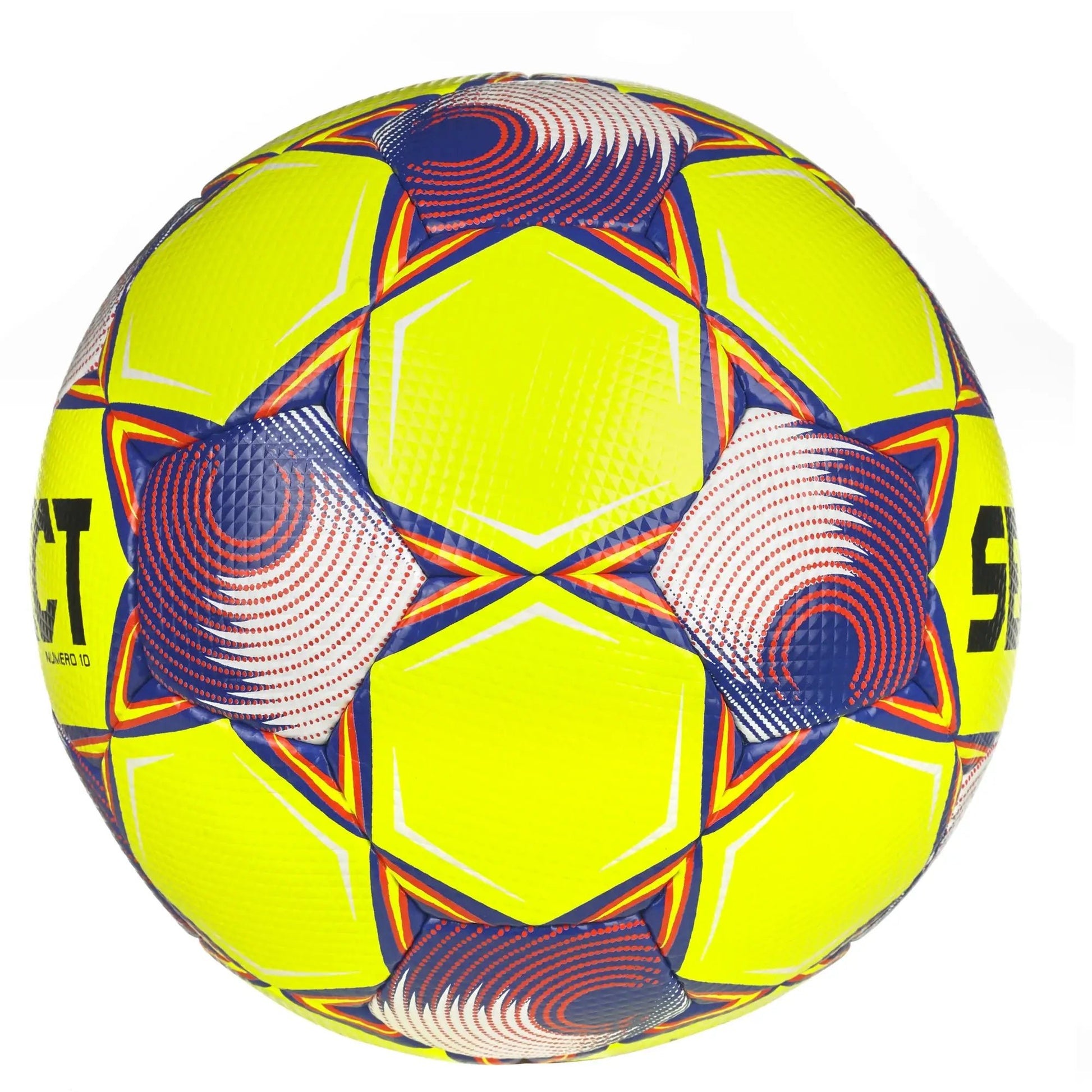 Select v25 Numero 10 Soccer Ball - Yellow-Blue-Red (Side 1)