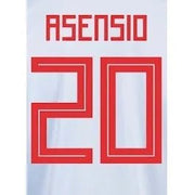 Spain 2018 Away M. Asenio #20 Jersey Name Set