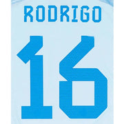 Spain 2022-23 Away Rodrigo #16 Jersey Name Set (Back)