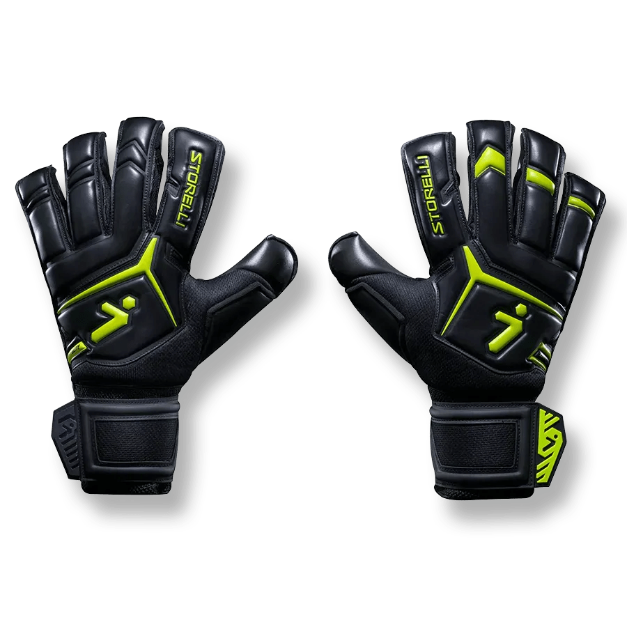 Storelli Gladiator Elite 3.0 with Spine Glove - Black-Yellow (Pair - Outer)