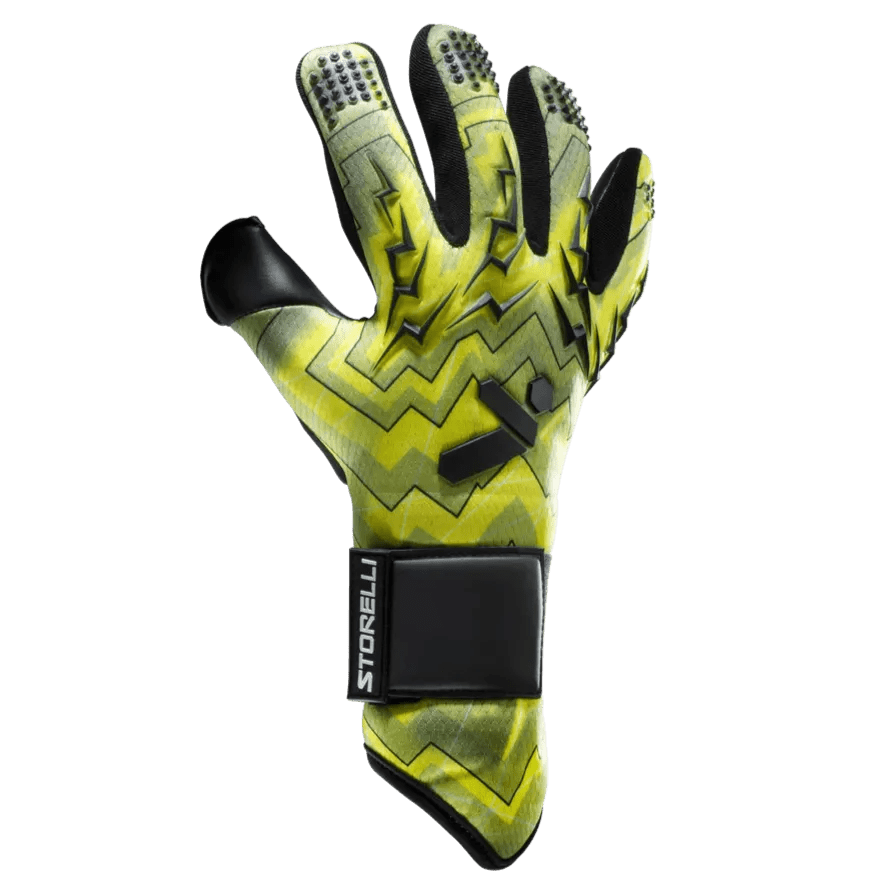 Storelli Lightning Storm Finger Spine Protection Goalkeeper Gloves Yellow (Single - Outer)