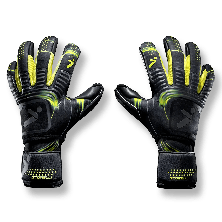 Storelli Silencer Menace GK Glove - Black-Yellow (Pair - Outer)