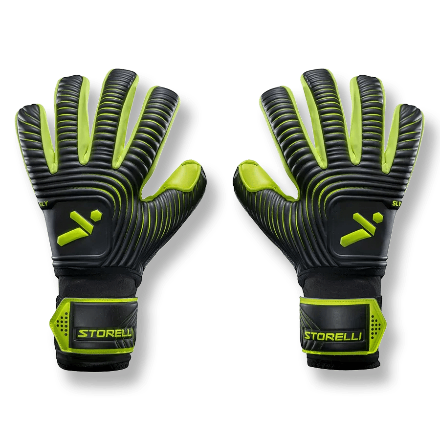 Storelli Silencer Sly Glove with Spine - Black-Yellow (Pair- Outer)
