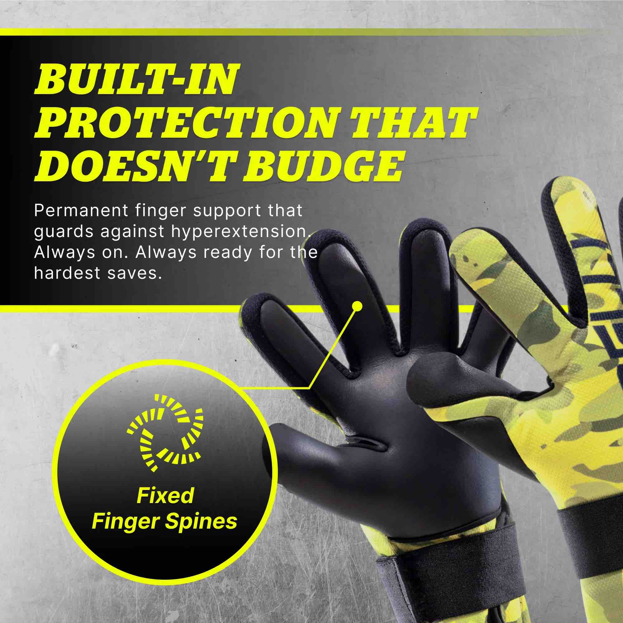 Storelli Youth Gladiator Challenger FS Goalkeeper Gloves (Features 1)