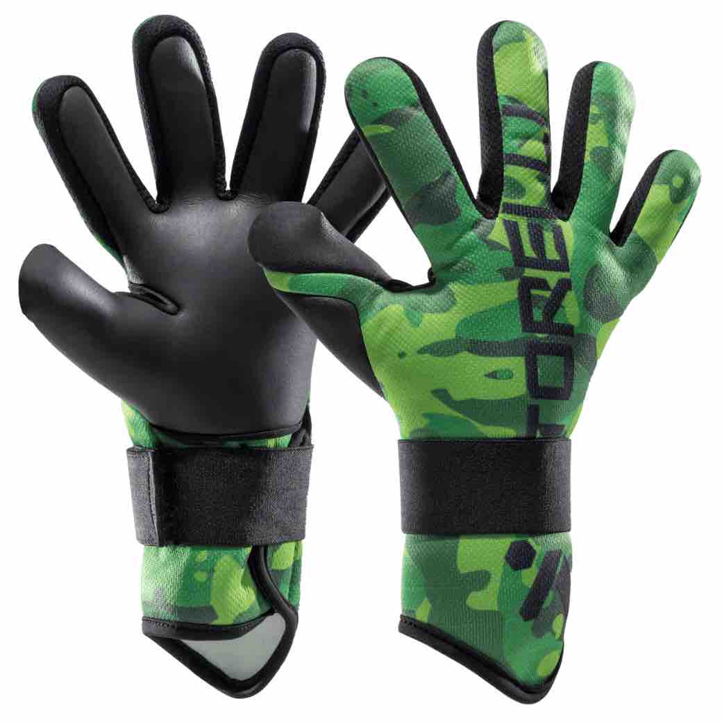 Storelli Youth Gladiator Challenger FS Goalkeeper Gloves Green Camo (Pair)