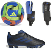 adidas Kids Goletto IX FG/Shin Guards/Ball Bundle