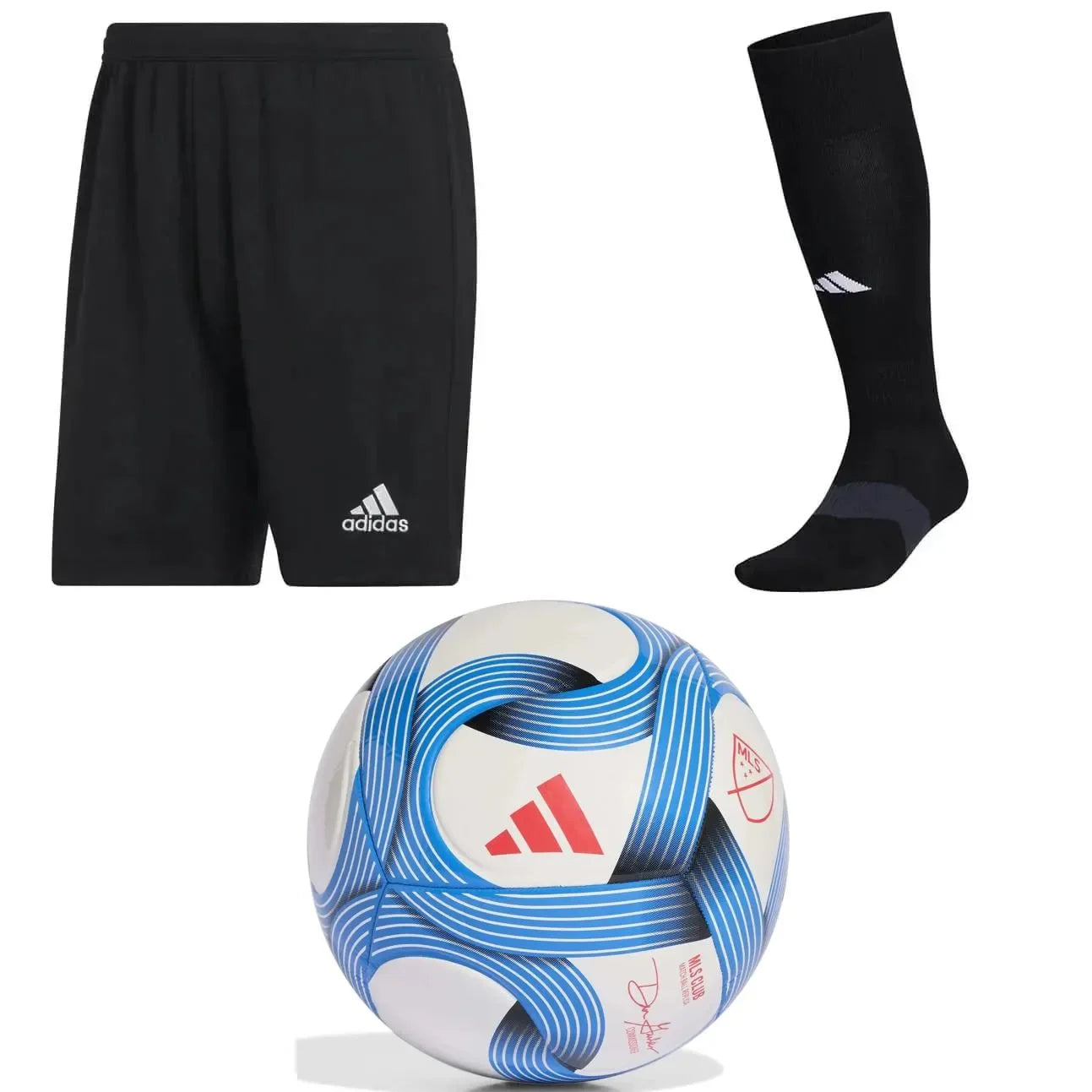 adidas Men's Short/Sock/Ball Bundle