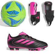 adidas Kids Goletto IX FG/Shin Guards/Ball Bundle