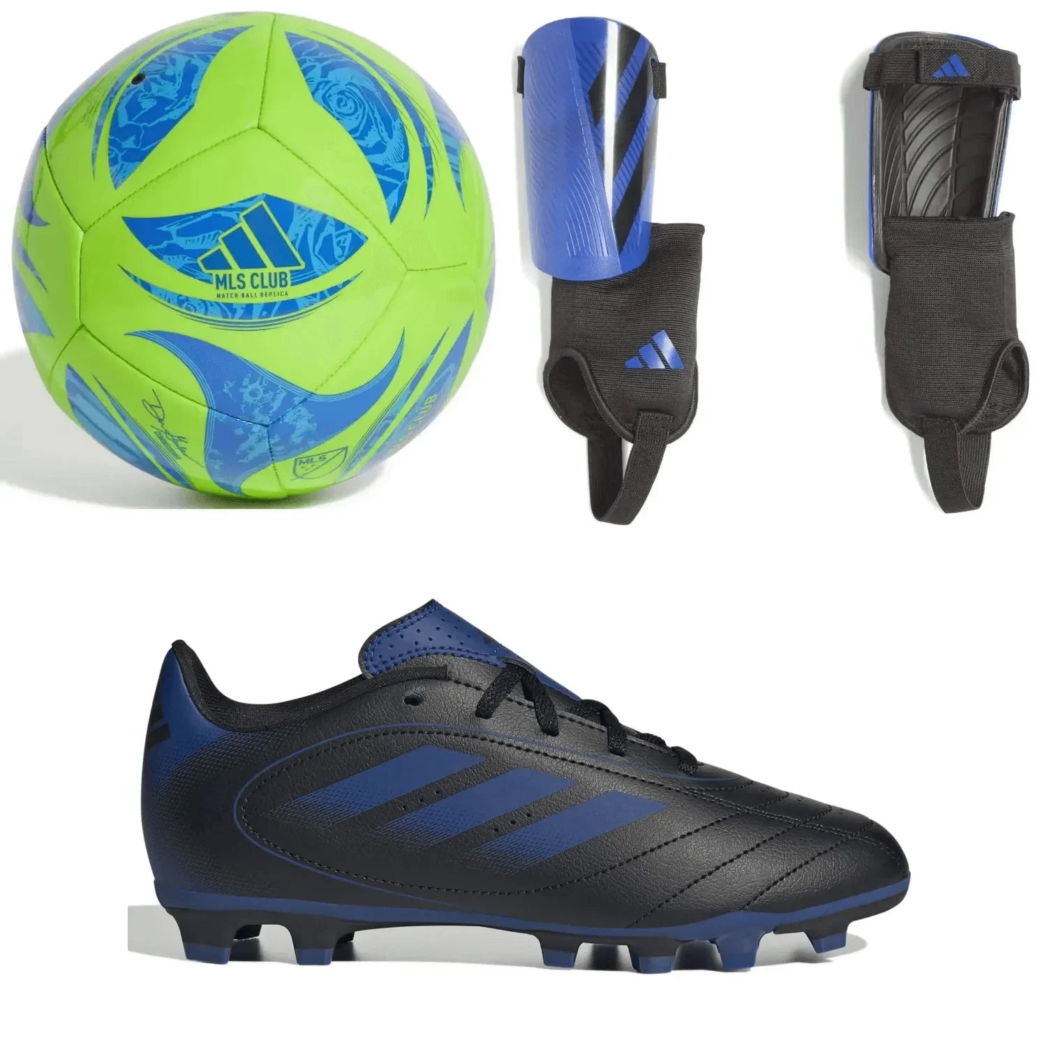 adidas Kids Goletto IX FG-Shin Guards-Ball Bundle
