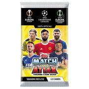 Topps 201-22 Match Attax Champions League Cards Packets (12 Cards EA) (Pack 1)