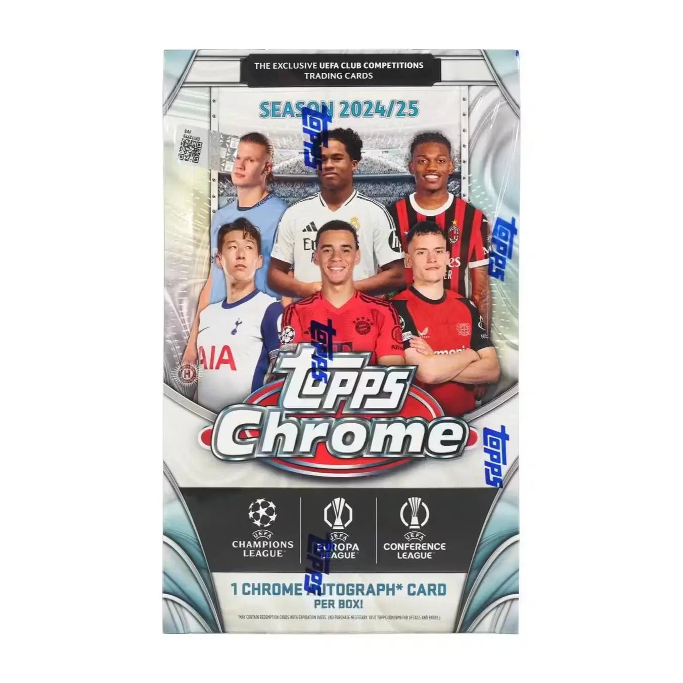 Topps 2024-25 Chrome UEFA Club Competitions Cards Hobby PACK (4 Cards Each) (Pack)