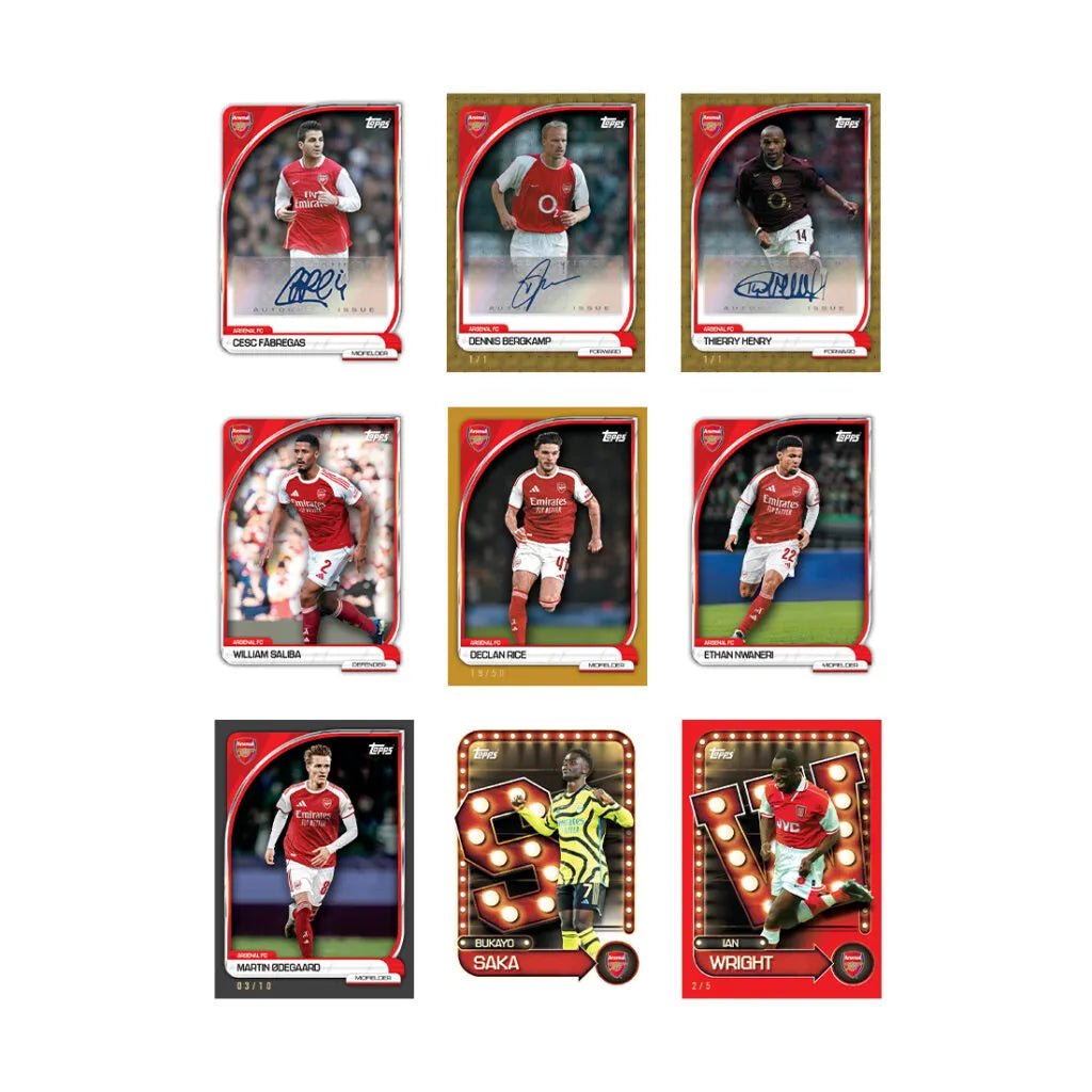 Topps 2025-26 Arsenal Collector's Tin Set (35 Cards) (Cards0