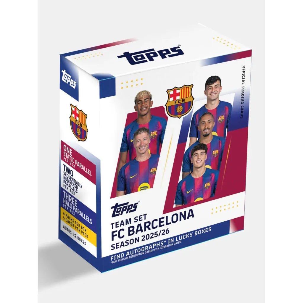 Topps 2025-26 Barcelona Team Set Box (30 Cards) (Lateral - Front)