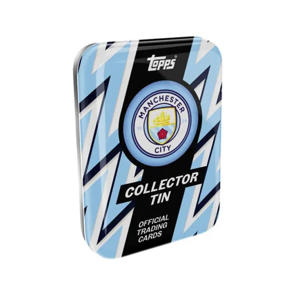 Topps 2025-26 Manchester City Collector's Tin Set (35 Cards) (Tin - Front)