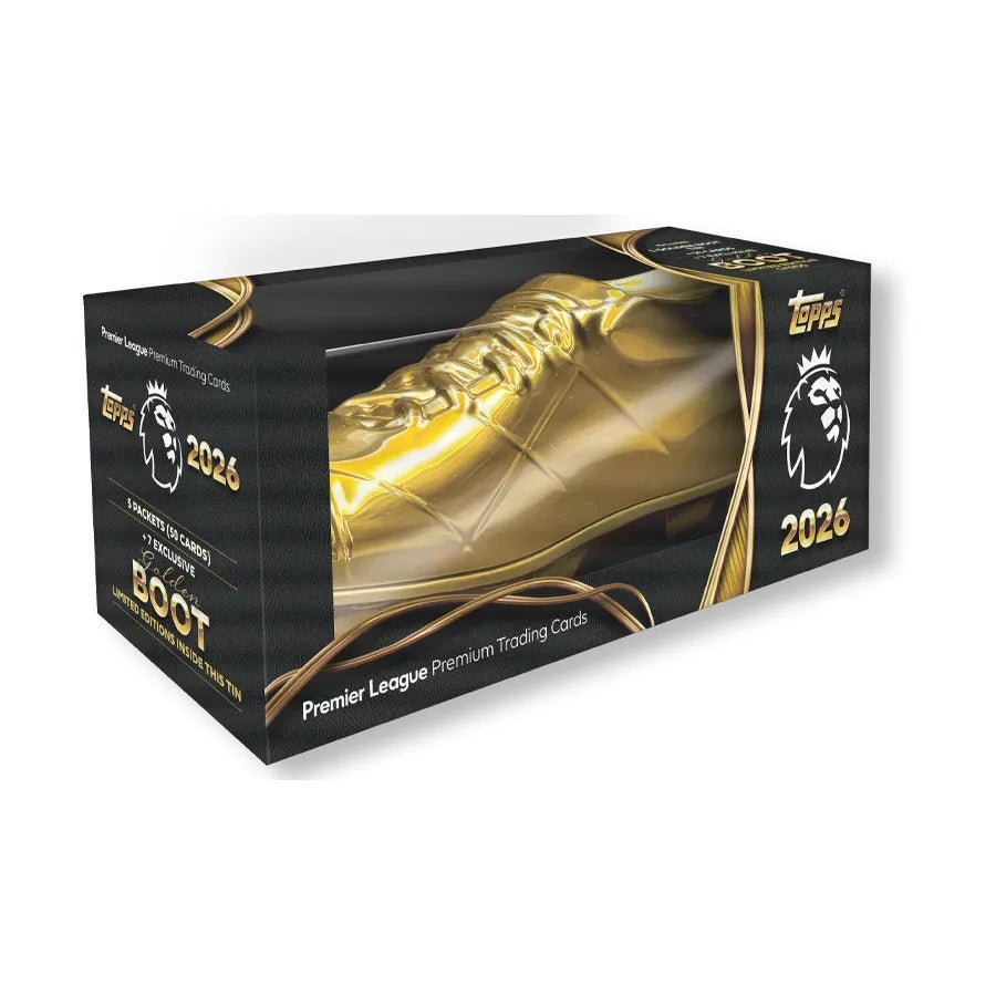 Topps 2025-26 Premier League Debut Edition Cards - Golden Boot Tin (57 Cards + 7 Golden Boot LE) (Box)