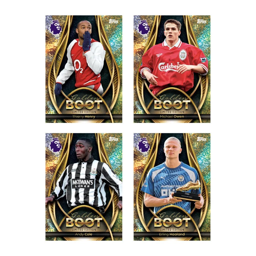 Topps 2025-26 Premier League Debut Edition Cards - Golden Boot Tin (57 Cards + 7 Golden Boot LE) (Cards)