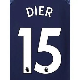 Tottenham 2018/19 Away Dier #15 Jersey Name Set