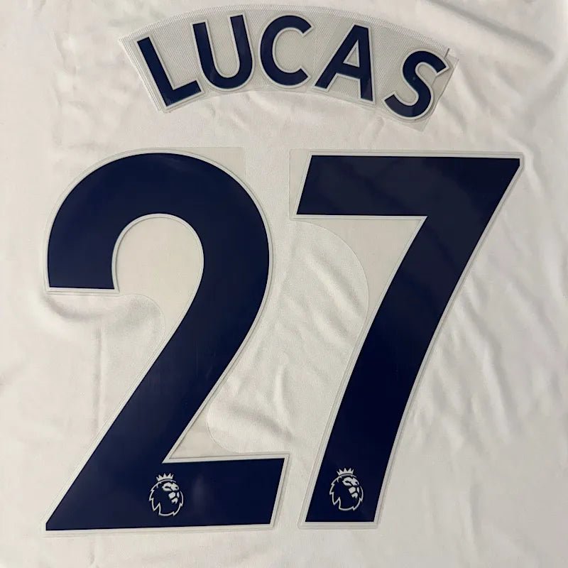 Tottenham 2019/22 Home Lucas #27 Jersey Name Set