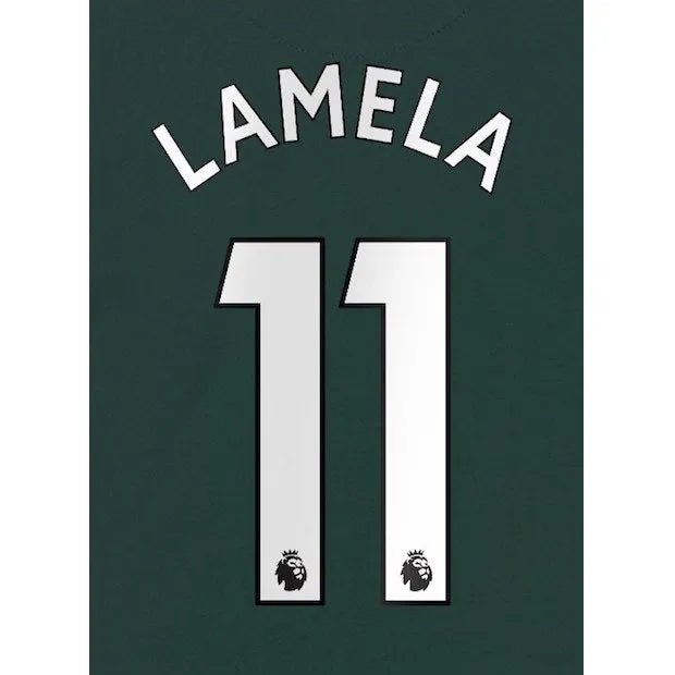 Tottenham 2020/21 Away Lamela #11 Jersey Name Set