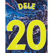 Tottenham 2021/22 Away Dele #20 Jersey Name Set-Yellow