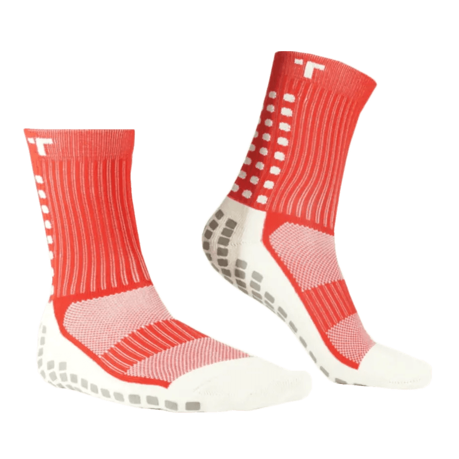 TruSox Mid-Calf Crew Length Socks Red (Pair)