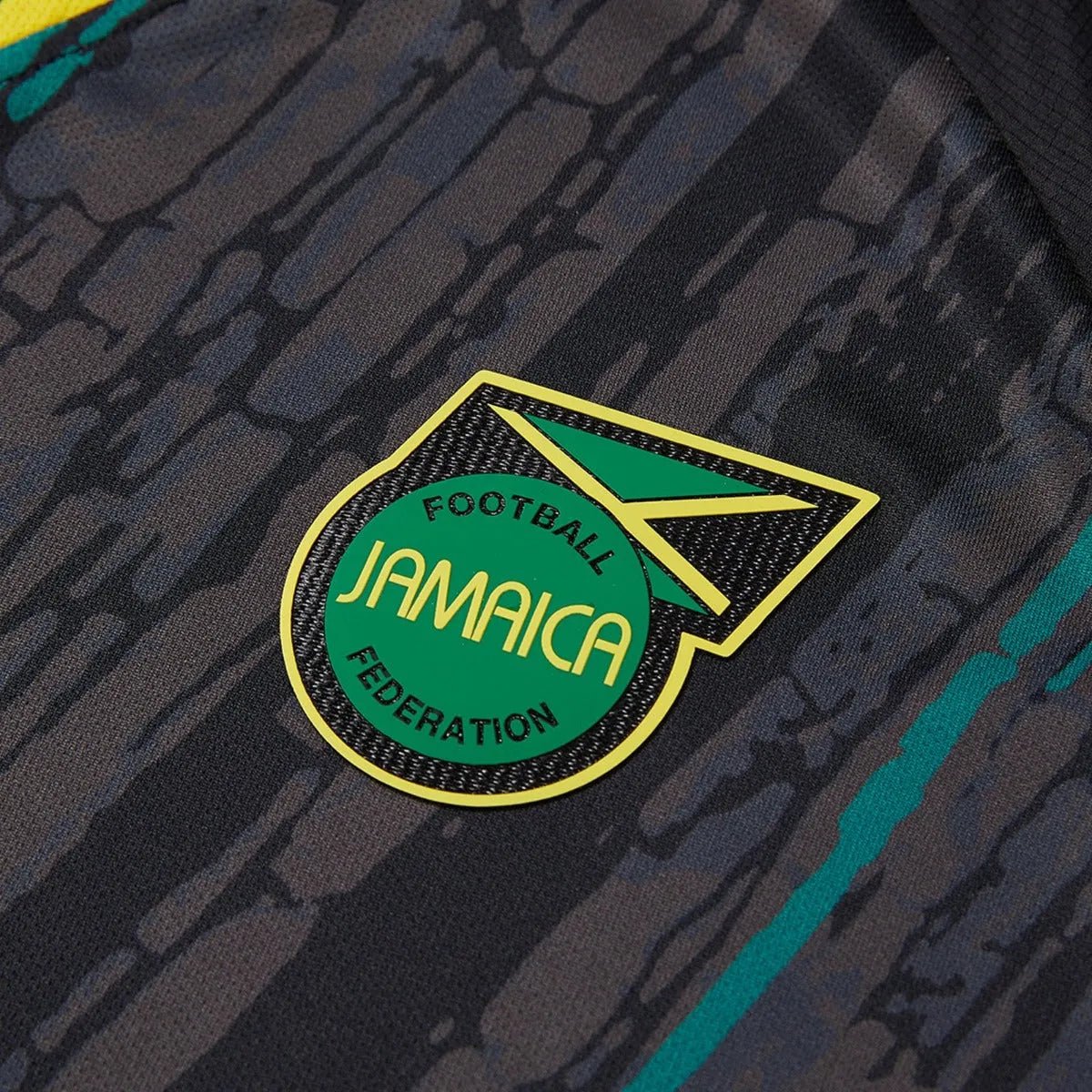 Umbro 2021-22 Jamaica Away Jersey - Black-Green-Yellow (Detail 2)