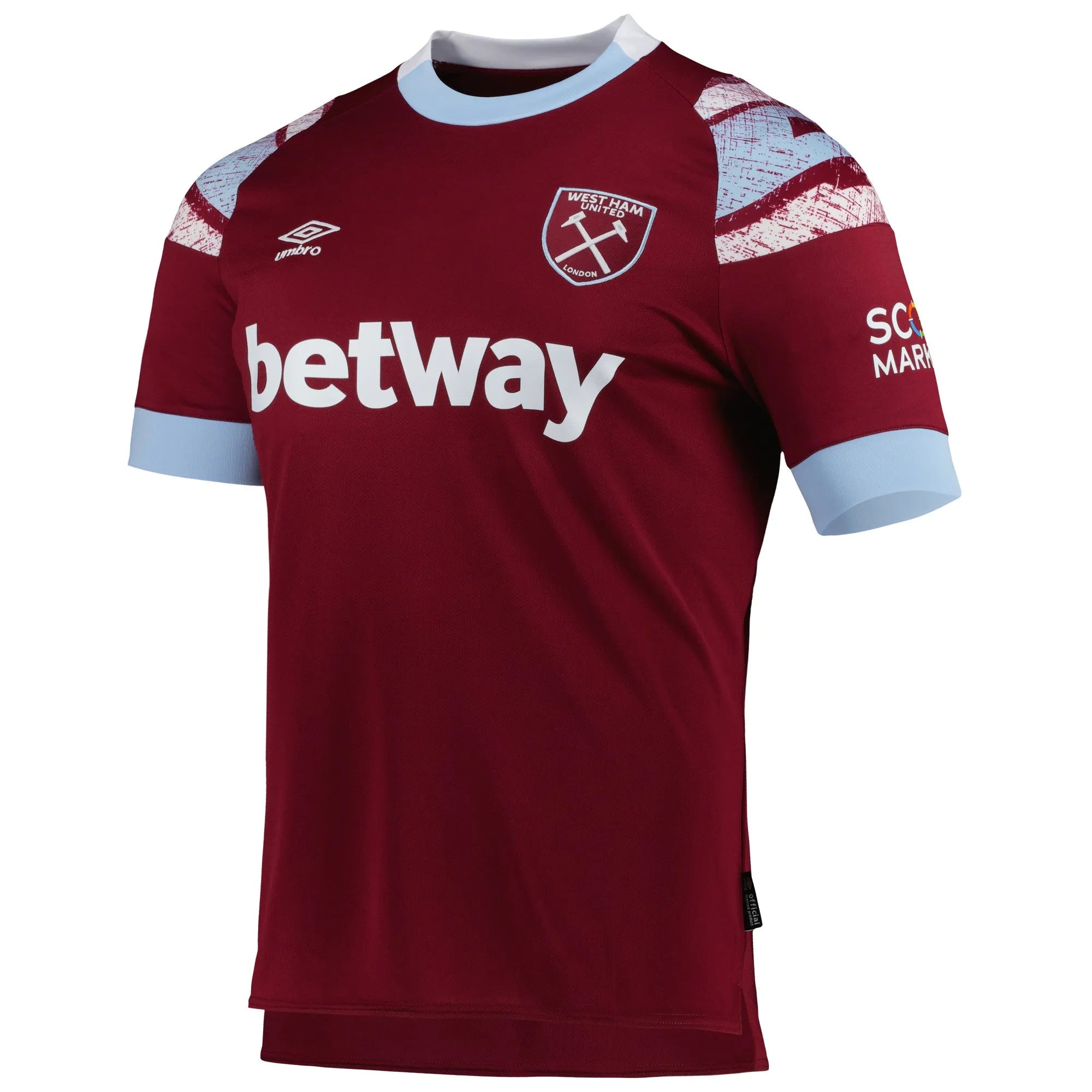 Umbro 2022-23 West Ham United Home Jersey - Burgundy (Front)