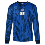 Umbro 2023-24 El Salvador Home Long-Sleeve Jersey - Blue-Black (Front)